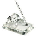 Howard Miller Prominence Crystal Desk Set w/ Clock & Pen